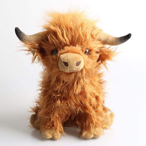 No Brand Other - Western Brown Highland Cow Plush Stuffed Figure Decor Adults Kids Toy New